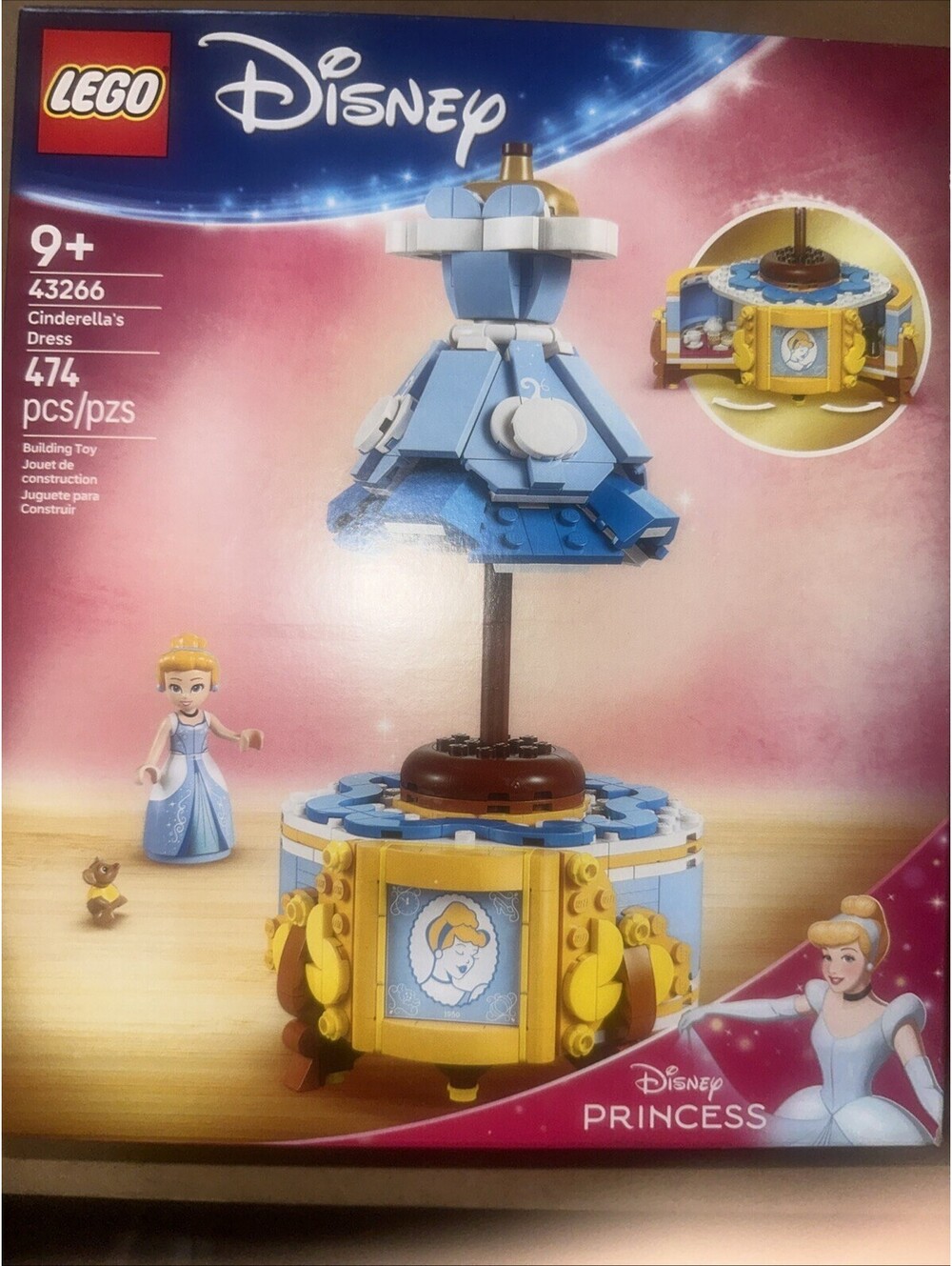 LEGO Disney Cinderella's Dress 43266 Toy Building Kit 474 pcs NEW